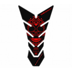 Protection réservoir Onedesign Universel Black edition skull 2 fluorescent red 134 x 230 mm