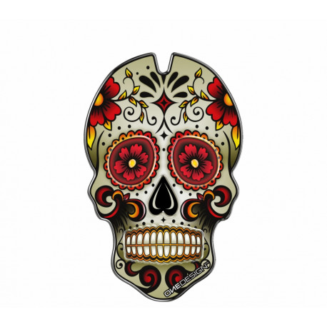 Onedesign Tankpad Universel Red Skull with domed zones