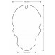 Onedesign Tankpad Universel Blue Skull with domed zones