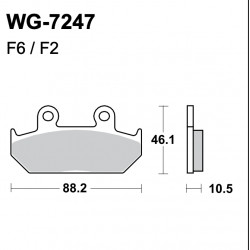 Disc brake pads WRP WG-7247-F2