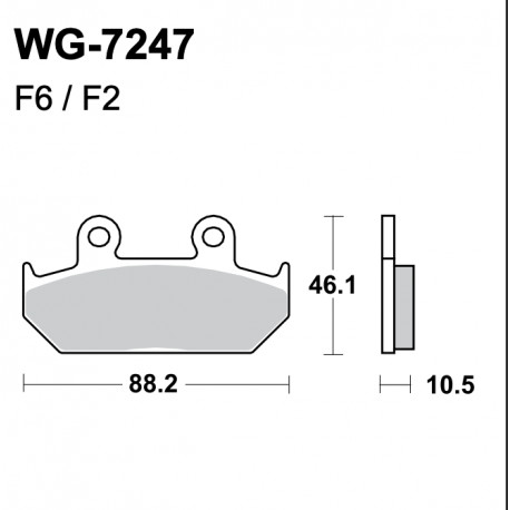 Plaquettes de frein WRP WG-7247-F2