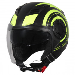 Motorcycle helmets Vito Jet Isola Matte Black / Fluorescent Yellow