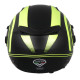 Casque Moto Jet Vito Isola Noir mat / Jaune Fluo