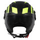 Casque Moto Jet Vito Isola Noir mat / Jaune Fluo