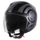 Casque Moto Jet Vito Isola Gris / noir Brillant