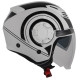 Casque Moto Jet Vito Isola Blanc / noir Brillant