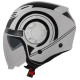 Casque Moto Jet Vito Isola Blanc / noir Brillant