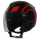 Motorcycle helmets Vito Jet Isola Red / Black Gloss