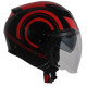 Motorradhelm Vito Jet Isola Rot / Schwarz Hochglanz