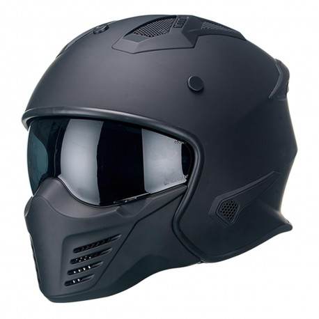 Casque Moto Jet Vito Bruzano Noir Mat