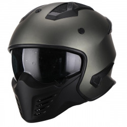 Motorradhelm Vito Jet Bruzano Titanium matt