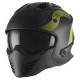 Casque Moto Jet Vito Bruzano Noir Mat / Jaune fluo