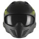 Casque Moto Jet Vito Bruzano Noir Mat / Jaune fluo