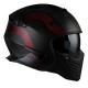 Motorcycle helmets Vito Jet Bruzano Matte black / Red