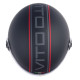 Casque Moto Jet Vito Loreto Noir Mat / Rouge