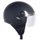 Casque Moto Jet Vito Loreto Noir Mat / Rouge