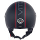 Casque Moto Jet Vito Loreto Noir Mat / Rouge