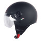 Casque Moto Jet Vito Loreto Noir Mat / Rouge