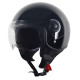 Casque Moto Jet Vito Loreto Noir Brillant