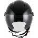 Casque Moto Jet Vito Uno Noir Brillant