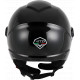 Casque Moto Jet Vito Uno Noir Brillant