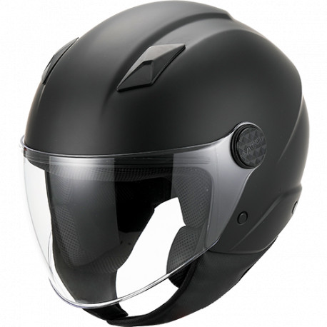 Motorradhelm Vito Jet Uno Mattschwarz