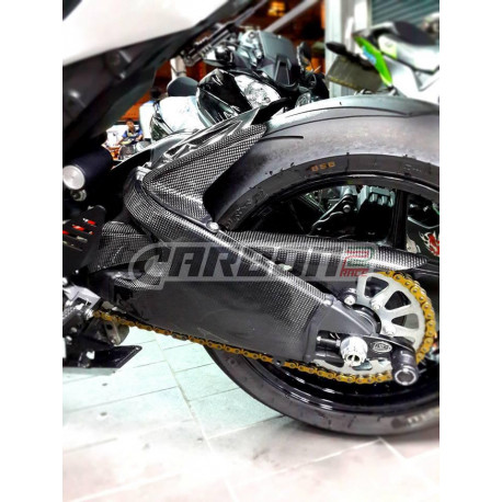 Carbon fiber Chain guard - Carbone2Race - Kawasaki ZX-6R 2009-24