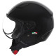 Casque Moto Jet Vito Moda Noir Brillant