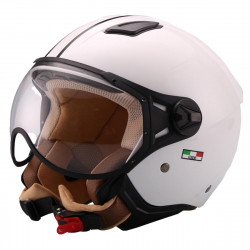 Motorradhelm Vito Jet Moda Weiss Hochglanz