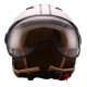 Motorradhelm Vito Jet Moda Weiss Hochglanz