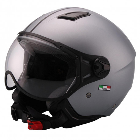 Motorradhelm Vito Jet Moda Mattgrau