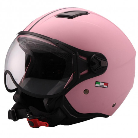 Casque Moto Jet Vito Moda Rose Mat