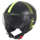 Casque Moto Jet Vito Moda Retro Vert / Noir Mat