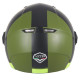 Casque Moto Jet Vito Moda Retro Vert / Noir Mat