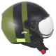 Casque Moto Jet Vito Moda Retro Vert / Noir Mat