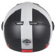 Casque Moto Jet Vito Moda Blanc / Noir / Rouge