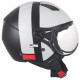 Motorradhelm Vito Jet Moda Weiß / Schwarz / Rot