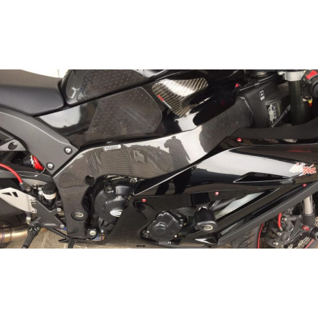 Carbon fiber Frame protectors - Carbone2Race - Kawasaki ZX-10R 2011-15