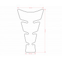 Onedesign Tankpad Universel Spirit shape logo R6 silver on transparent