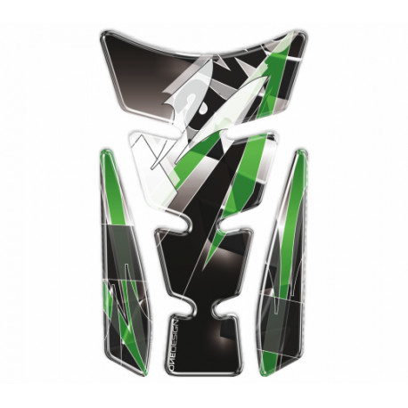 Onedesign Tankpad Universel Spirit shape logo Kawasaki Grey