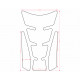 Protection réservoir Onedesign Universel Spirit shape logo Ninja red
