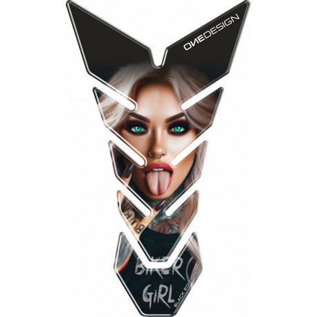 Onedesign Tankschutz Universel Black edition biker girl 134 x 230 mm