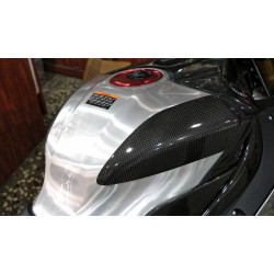 Carbon fiber Tank side guards ( Large ) - Carbone2Race - YAMAHA R1 / 2015-24