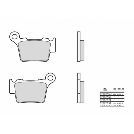 Plaquettes de frein Arrière Brembo 07BB27