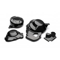 Carbon fiber Motor housing protectors ( 4 pieces ) - Carbone2Race - YAMAHA MT-09 / 2013-20