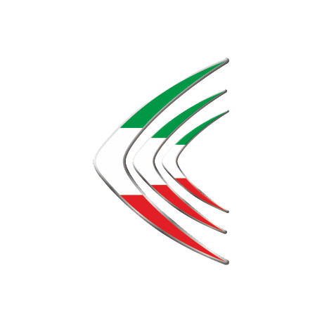 3D-Harzaufkleber Onedesign - Italienische Flagge