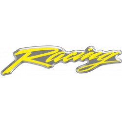 3D Resin Stickers Onedesign - RACING Logo in yellow