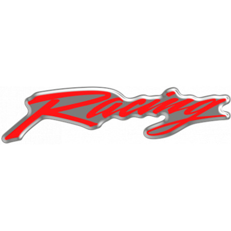 Stickers en résine 3D Onedesign - Logo RACING rouge