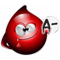 3D Resin Stickers Onedesign - Blood type A-