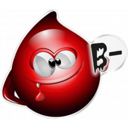 3D Resin Stickers Onedesign - Blood type B-